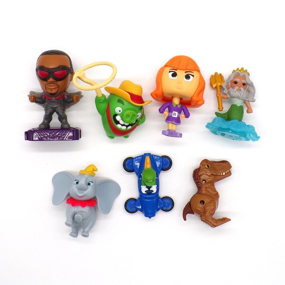 McDonalds Happy Meal Toys Lot Falcon Daphne Angry Birds Jurassic Dumbo Triton